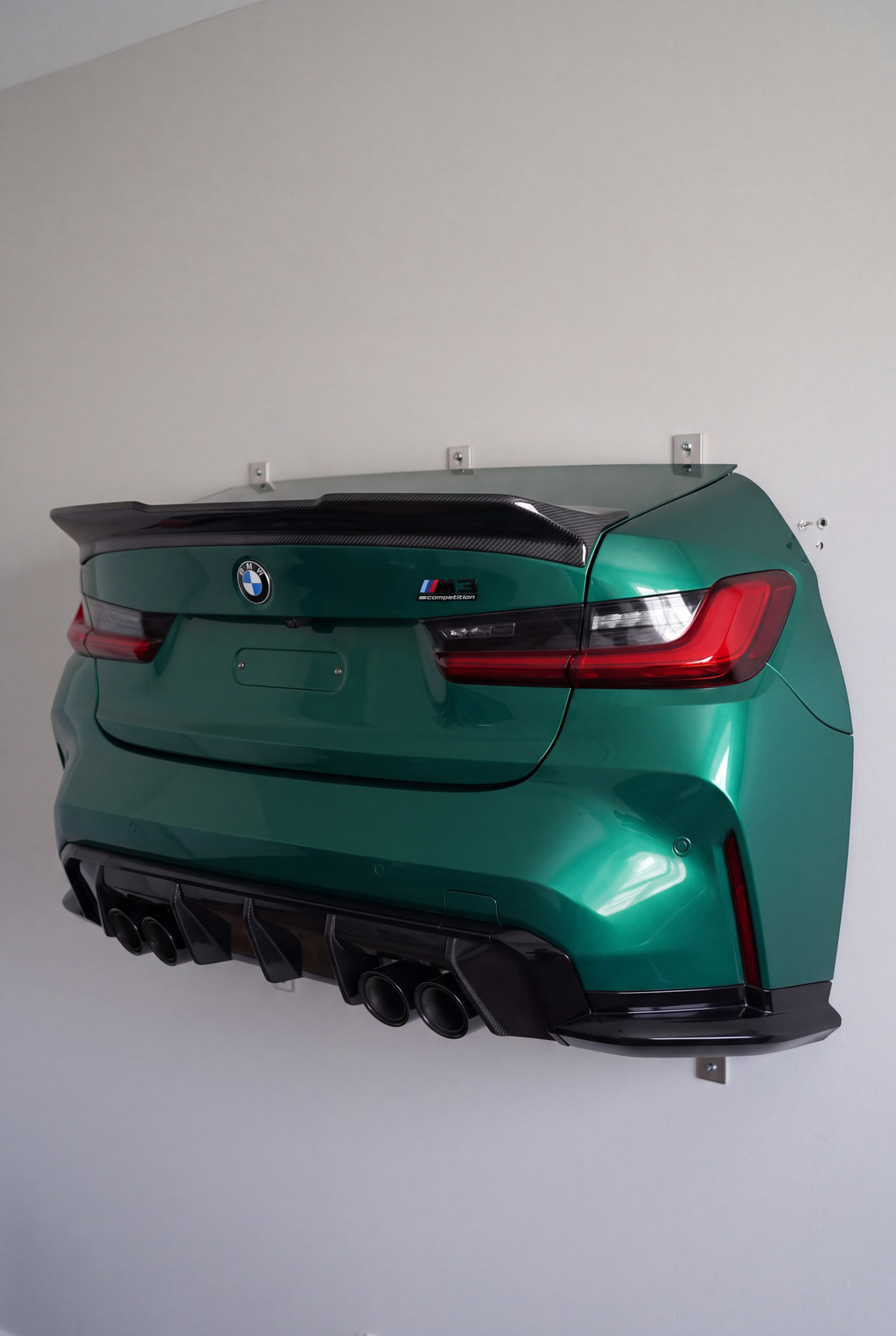 WingMount car shelf shown from a side angle on a plain wall